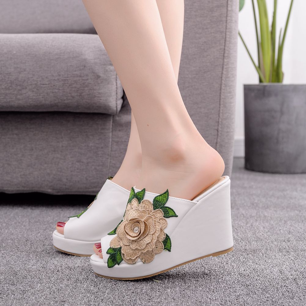 Womens Flower Open Toe Fashion - Queen Street Fashion 评论和价格