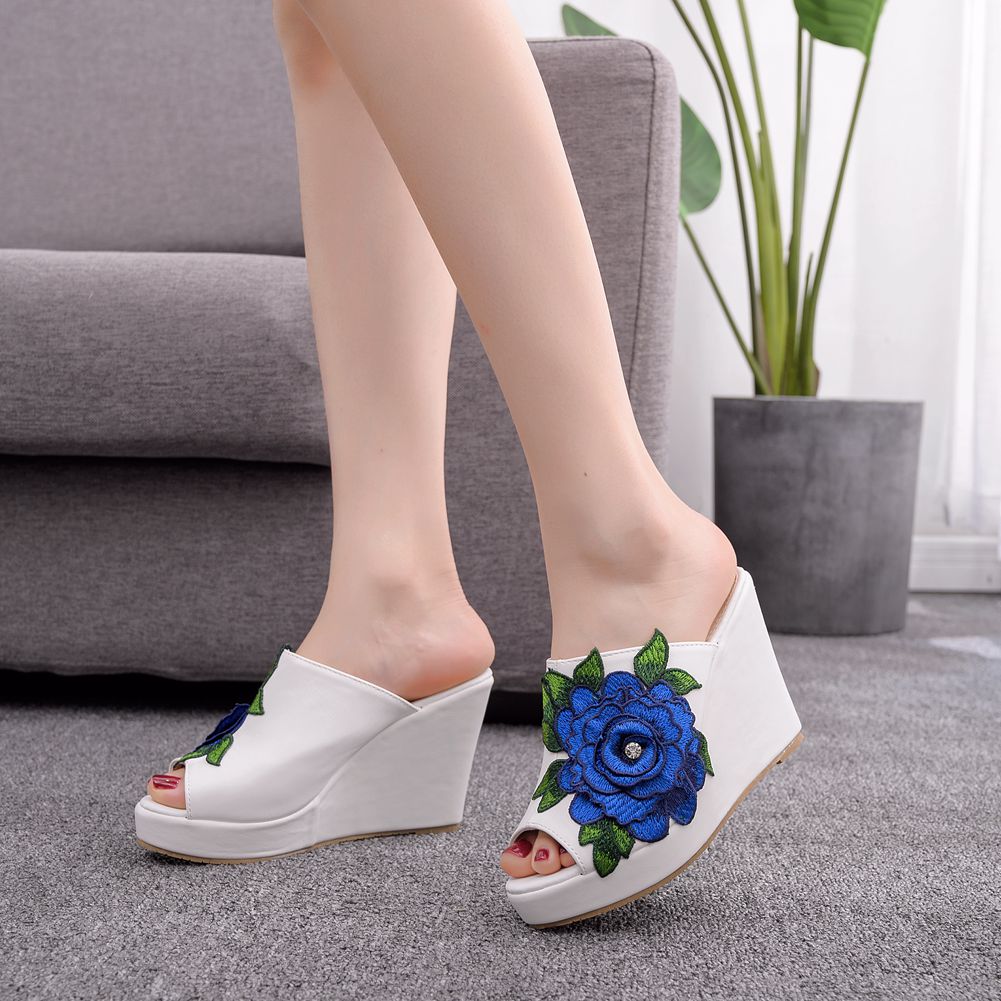 Womens Flower Open Toe Fashion - Queen Street Fashion 评论和价格