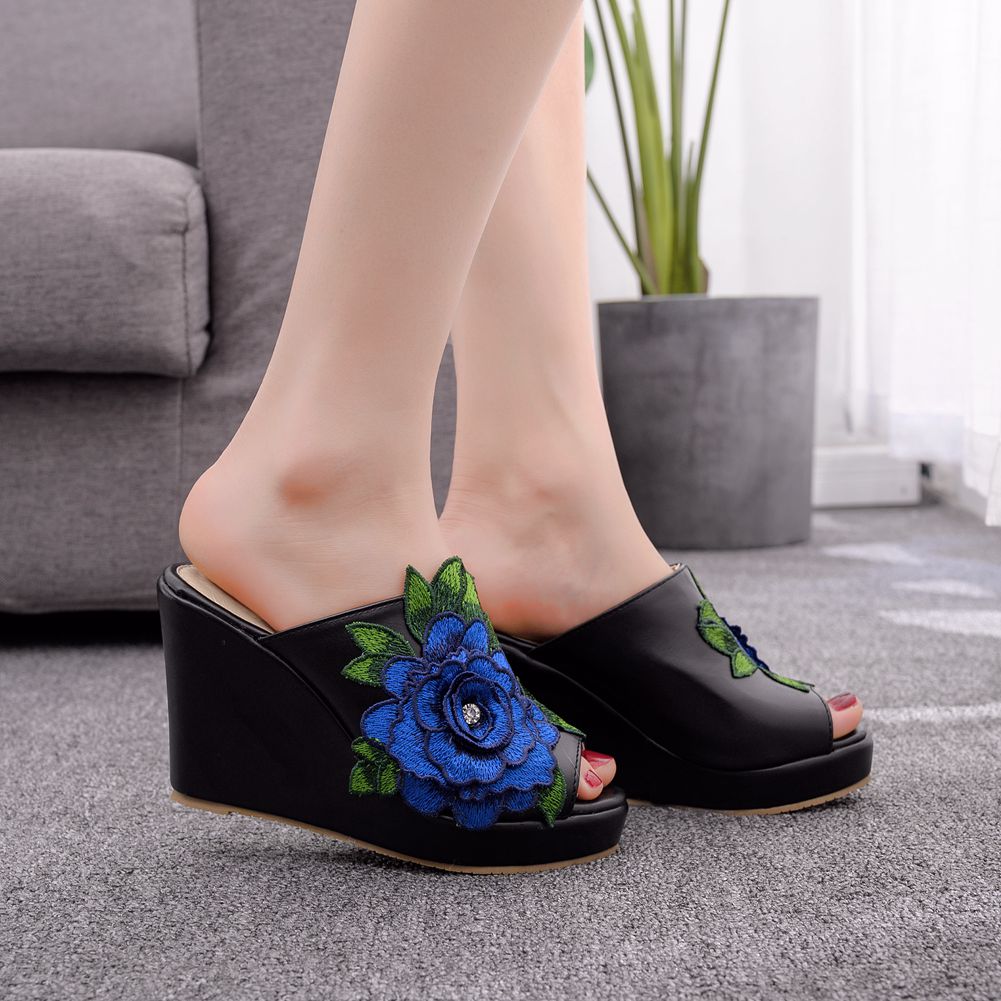 Womens Flower Open Toe Fashion - Queen Street Fashion 评论和价格
