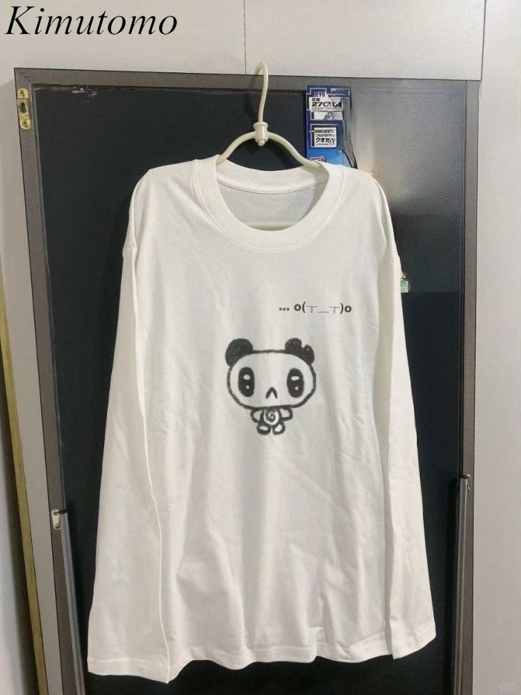 Kimutomo T Shirts Women Cartoo - Street Fashion Y2K 评论和价格